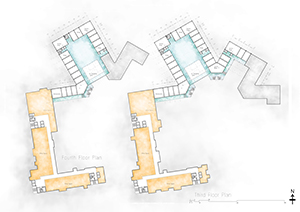 Third and Fourth Floor Plan