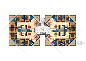 Square Plan-1,3,5,7,9<sup>th</sup> Floor